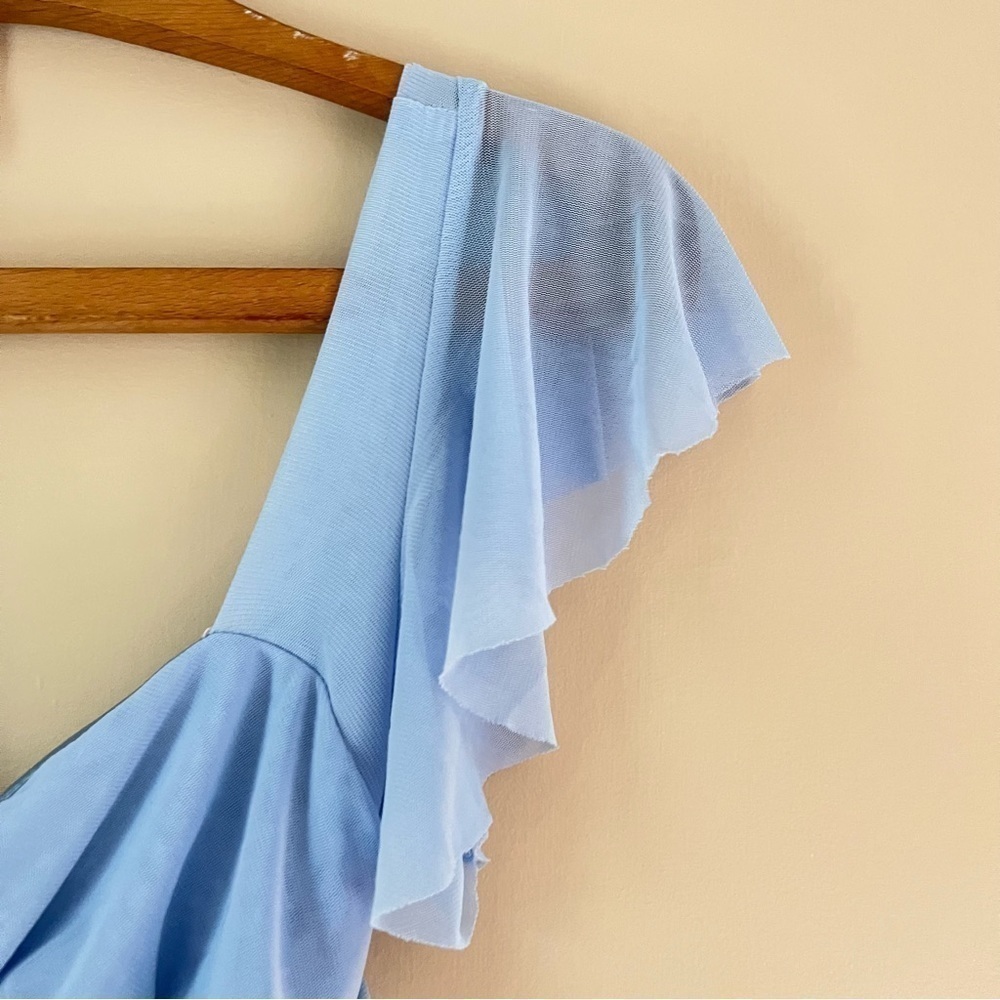 Feiman Blue Ruffle Bodycon Mini Dress - Picture 4 of 5